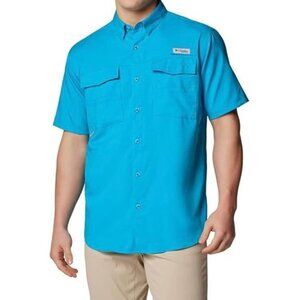 Columbia PFG Performance Outdoor Shirt Fishing Hiking (Medium) Blue Vent…